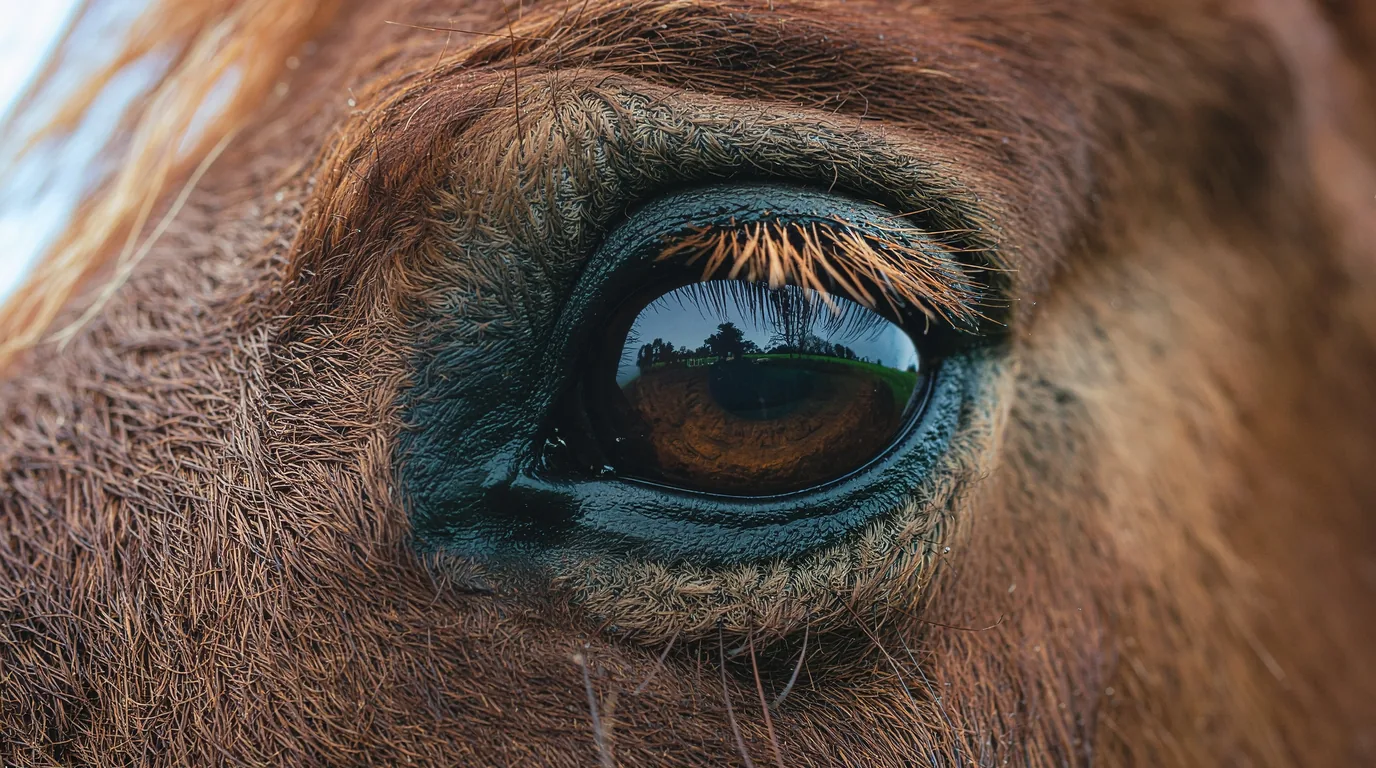 Un regard de cheval au Les Écuries du Claud, Daglan